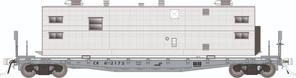 PRE-ORDER: Rapido 138107A-62075 - F30A 50' Flat Car w/Camp Van Conrail (CR) 62075 Sleeper - HO Scale