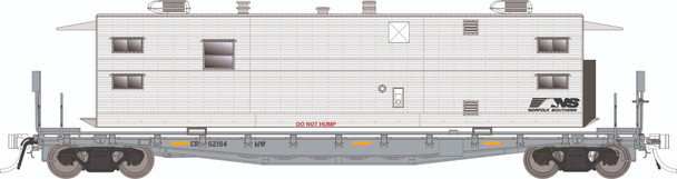 PRE-ORDER: Rapido 138110A-62543 - F30A 50' Flat Car w/Camp Van Norfolk Southern (NS) 62543 Sleepers - HO Scale