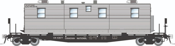 PRE-ORDER: Rapido 138112A-49618 - F30A 50' Flat Car w/Camp Van Canadian National (CN) 49618 Sleeper - HO Scale