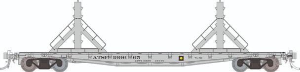PRE-ORDER: Rapido 138401 - F30D 50' Rail Flat Car (6-pack) Atchison, Topeka and Santa Fe (ATSF) 199665, 199667, 199668, 199670, 199673, 199678 - HO Scale