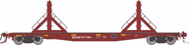 PRE-ORDER: Rapido 138402A-917201 - F30D 50' Rail Flat Car BNSF 917201 - HO Scale