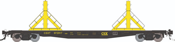 PRE-ORDER: Rapido 138404 - F30D 50' Rail Flat Car (6-pack) CSX (CSXT) 972900, 972906, 972910, 972911, 972917, 978928 - HO Scale