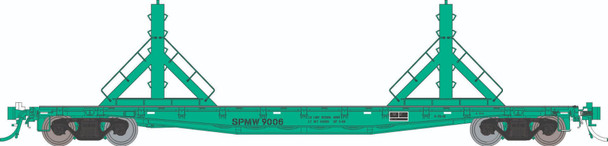 PRE-ORDER: Rapido 138408A-9002 - F30D 50' Rail Flat Car Southern Pacific (SP) 9002 - HO Scale