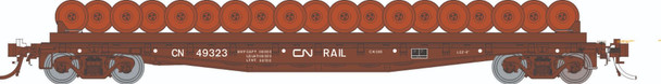 PRE-ORDER: Rapido 138502 - F30D 50' Wheel Flat Car (3-pack) Canadian National (CN) 198205, 198207, 198208 - HO Scale