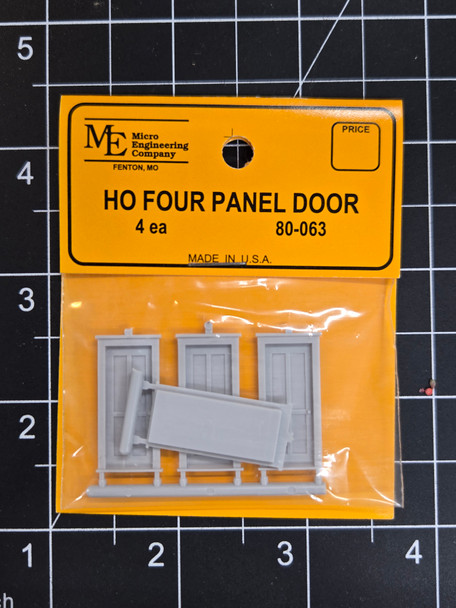 Micro Engineering 80-063 - Four Panel Doors (4)  - HO Scale