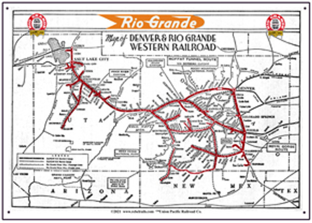 Rebel Rails 009 - Rio Grande system map sign  -