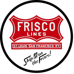 Rebel Rails 030 - FRISCO 6 inch round logo  -