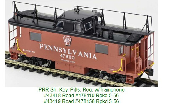 Bowser 43419 - PRR N-8 Caboose Pennsylvania (PRR) 475158 - HO Scale