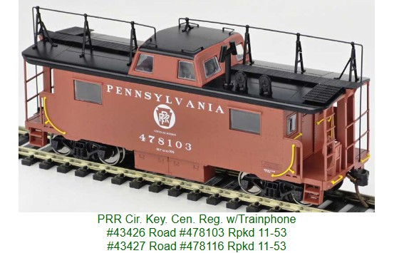 Bowser 43426 - PRR N-8 Caboose Pennsylvania (PRR) 478103 - HO Scale