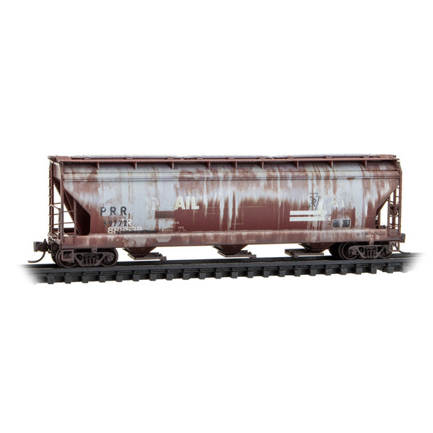 Micro-Trains Line 98305102 - 3-Bay Covered Hoppers  ex-Pennsylvania Weathered 2-Pack Conrail (CR) 888237, 888538 - N Scale