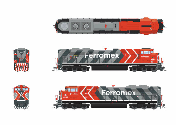 Broadway Limited 9763 - EMD SD70ACe (DC Silent) Ferromex (FXE) 4079 - HO Scale
