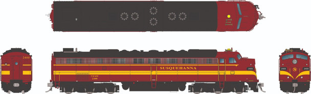 PRE-ORDER: Rapido 28831 - EMD E9A w/HEP (DCC and Sound) New York, Susquehanna and Western (NYSW) 2402 - HO Scale