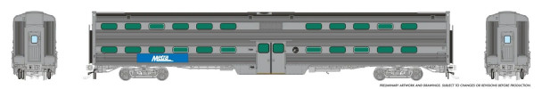PRE-ORDER: Rapido 145029 - Gallery Commuter Car Metra (METX) Modern Logo Coach 7300 - HO Scale