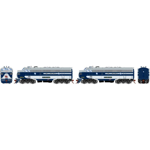 Athearn Genesis 19691 - EMD F7A/F7A Set (DCC and Sound) Wabash (WAB) 1169-A/1189 - HO Scale