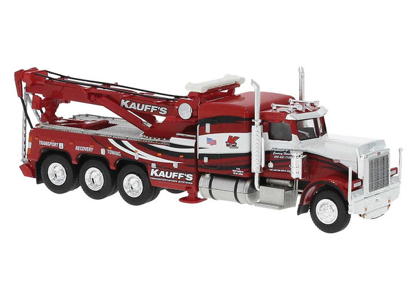 Brekina 86275 - Peterbilt 359 Heavy-Duty Tow Truck  Kauff's (red, white, black)  - HO Scale