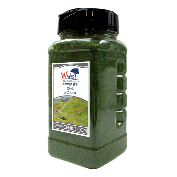 WWScenics WSG2-018 - 2mm Summer Static Grass - 1000ml  - Multi Scale
