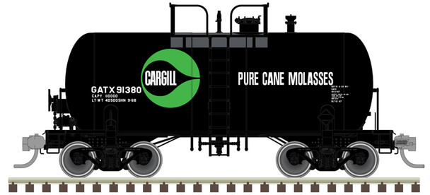 Atlas Master 20007795 - Beer Can Tank Car Cargill (GATX) (Black/Green/White) 91380 - HO Scale