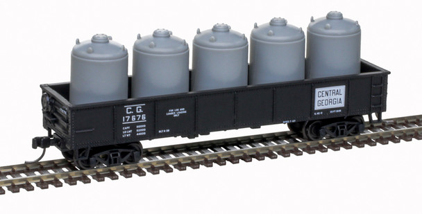 Atlas Trainman 50006747 - Trainman 42' Gondola w/ Cement Container Load Central of Georgia Railroad (CG) 17676 - N Scale
