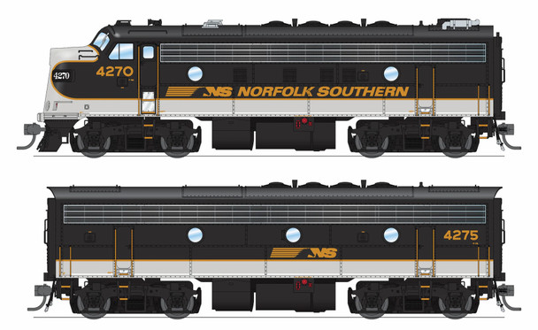 Broadway Limited 9701 - EMD F9/F7 A/B (DC Silent) Norfolk Southern (NS) 4270/4275 - HO Scale