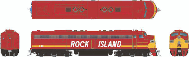 Rapido 28092 - EMD E8A (DC Silent) Rock Island (CRIP) 660 - HO Scale