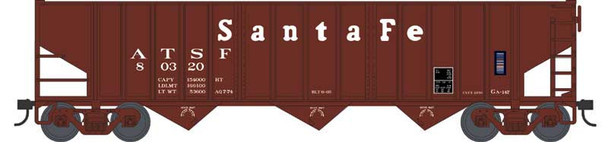 Bowser 43488 - 70 Ton 14 Panel Hopper Cars Atchison, Topeka and Santa Fe (ATSF) 80344 - HO Scale