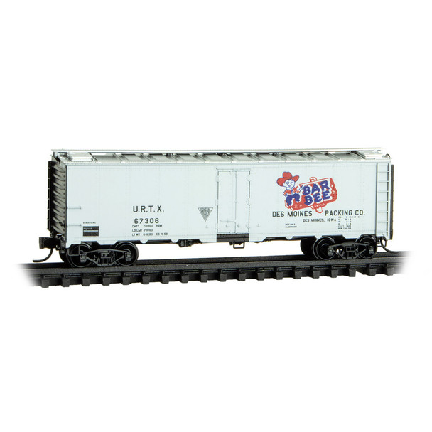 Micro-Trains Line 05900300 - 40' Steel Ice Reefer  Bar Bee Meat Packing Company URTX 67306 - N Scale