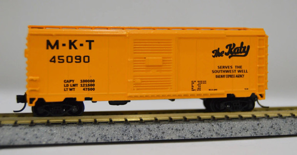 Value Trains USA N40-305-45095 - The Katy Scheme 40' PS-1 Boxcar Missouri-Kansas-Texas (MKT) Yellow 45095 - N Scale