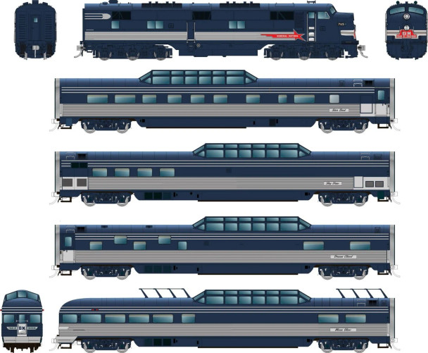 PRE-ORDER: Rapido 210011 - EMD Train of Tomorrow Set (DC Silent)  - HO Scale