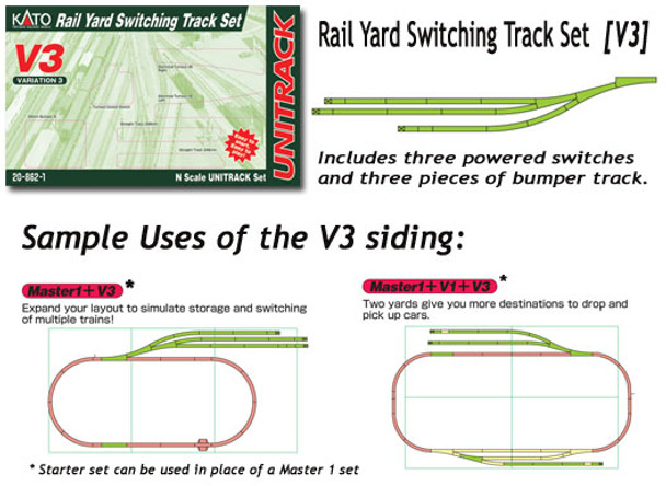Kato 20-862 - V3 Rail Yard Switching Set - N Scale