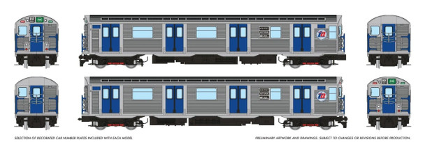 PRE-ORDER: Rapido 209007 - R32 "Brightliner" Subway 2-Car Set (DC Silent) NYCTA TA Logo: RR Broadway - HO Scale