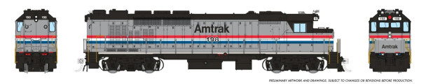 PRE-ORDER: Rapido 34513 - GMDD GP40TC (DCC and Sound) Amtrak (AMTK) 198 Phase 3 - HO Scale