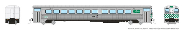 PRE-ORDER: Rapido 226103 - Hawker Single Level Commuter Cab Coach GO Transit 107 - HO Scale