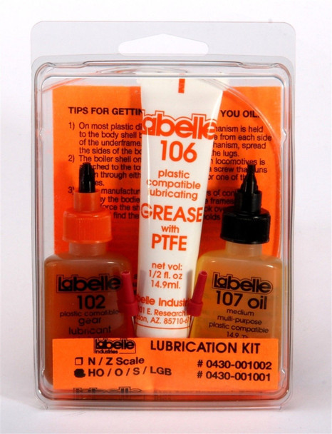 Labelle - 1001 Lubricant Kit for HO, O S Lionel and LGB
