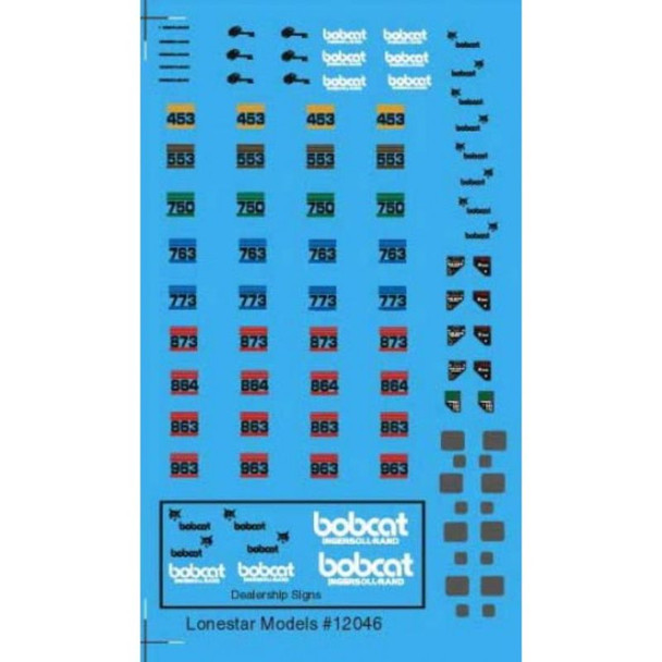 Lonestar Model 12046 - Decal Set For Bobcat Skid Steer Loader Accessory Pack   - HO Scale