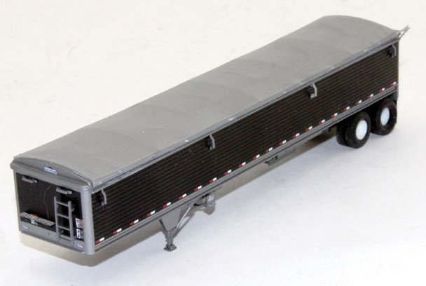 Lonestar Models 6031 - Wilson Pacesetter 43' Grain Trailer - Pre-painted Black Body / Silver Tarp - HO Scale Kit