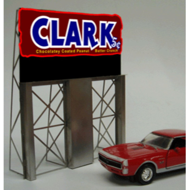 Miller Engineering #2981 - Animated Clark Bar Billboard - HO or O Scale