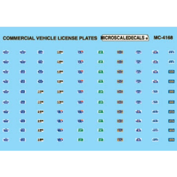 Microscale 604168 - Vehicle Decal Set Commercial Vehicle License Plates    - N Scale