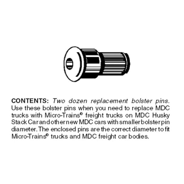 Micro-Trains 00312031 - Conversion Bolster Pins MDC Typel (1039) - 24 each