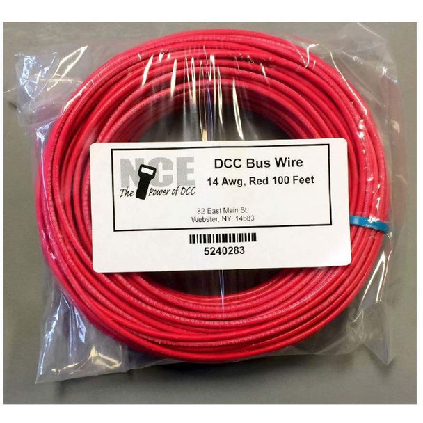 NCE 283 - DCC Main Bus Wire Red 100'    - Multi Scale