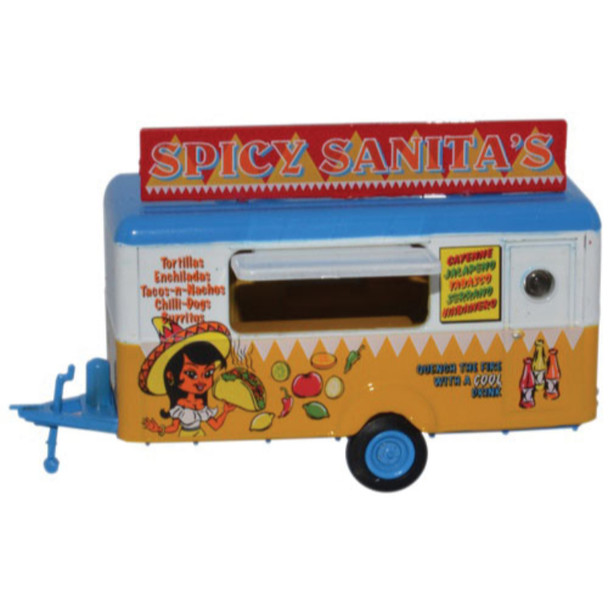 Oxford Diecast 87TR013- Spicy Sanitas Mobile Trailer 1:87