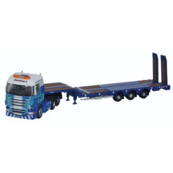 Oxford Diecast NSHL01st - Scania Highline Nooteboom 3 Axle Semi Low Loader - B Scale