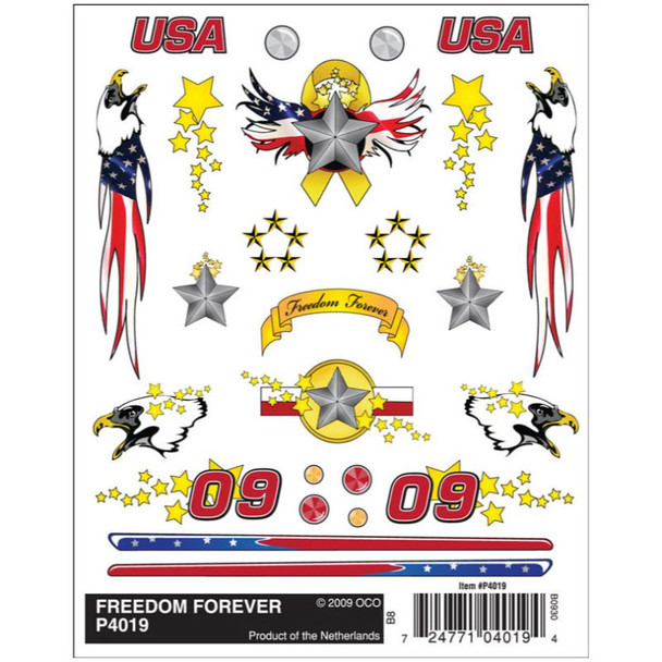 Pinecar 4019 - Freedom Forever Dry Transfer     -  Kit