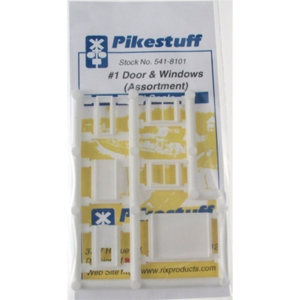 Pikestuff 8101 - Doors & Windows Assortment - N Scale