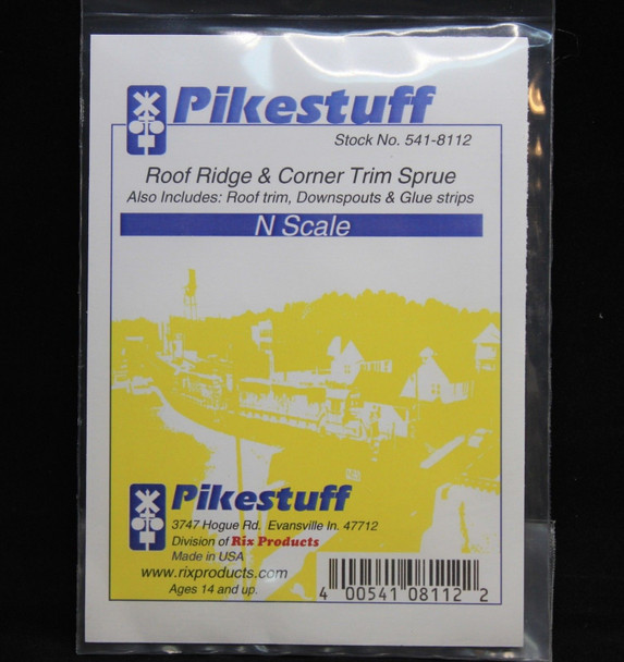 Pikestuff 8112 - Roof Ridge & Corner trim sprue - N Scale