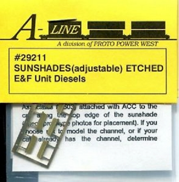 A-Line 29211 - Diesel Cab Sunshades for E and F Series - HO Scale