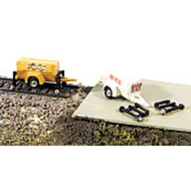 Railway Express Miniatures 2009 - Generator/Compressor Trailer with Hy-Rails(2)    - N Scale Kit