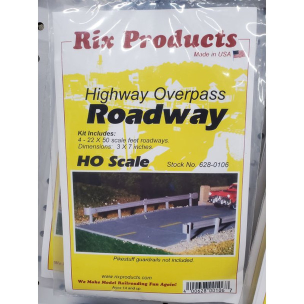Rix Products 106 - Highway Overpass Roadway - HO Scale Kit