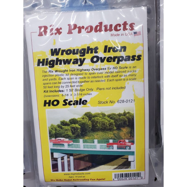 Rix Products 121 - Wrought Iron 50 foot Highway Overpass - HO Scale Kit