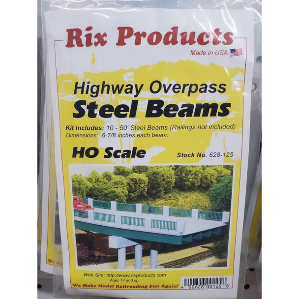Rix Products 125 - Highway Overpass Steel Beams - HO Scale Kit