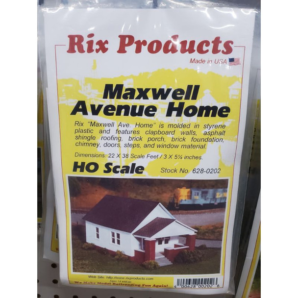 Rix Products 202 - Maxwell House w/ Front Porch - HO Scale Kit